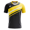 Low MOQ Custom Digital Printing Gradient Color Organic Cotton Knitted Fabric Sweat-absorbent Quick-drying Pickleball T-shirt