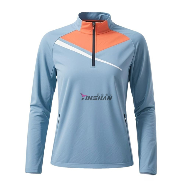 Custom Polyester-Cotton Blended Light Cool Breathable Comfortable Hidden Zipper Pocket Long Sleeve Pickleball Team Uniform