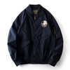 Custom Embroidered Badge Logo Ribbed Cuffs American Workwear Casual European And American Flight Jacket Men's Baseball Jacket
