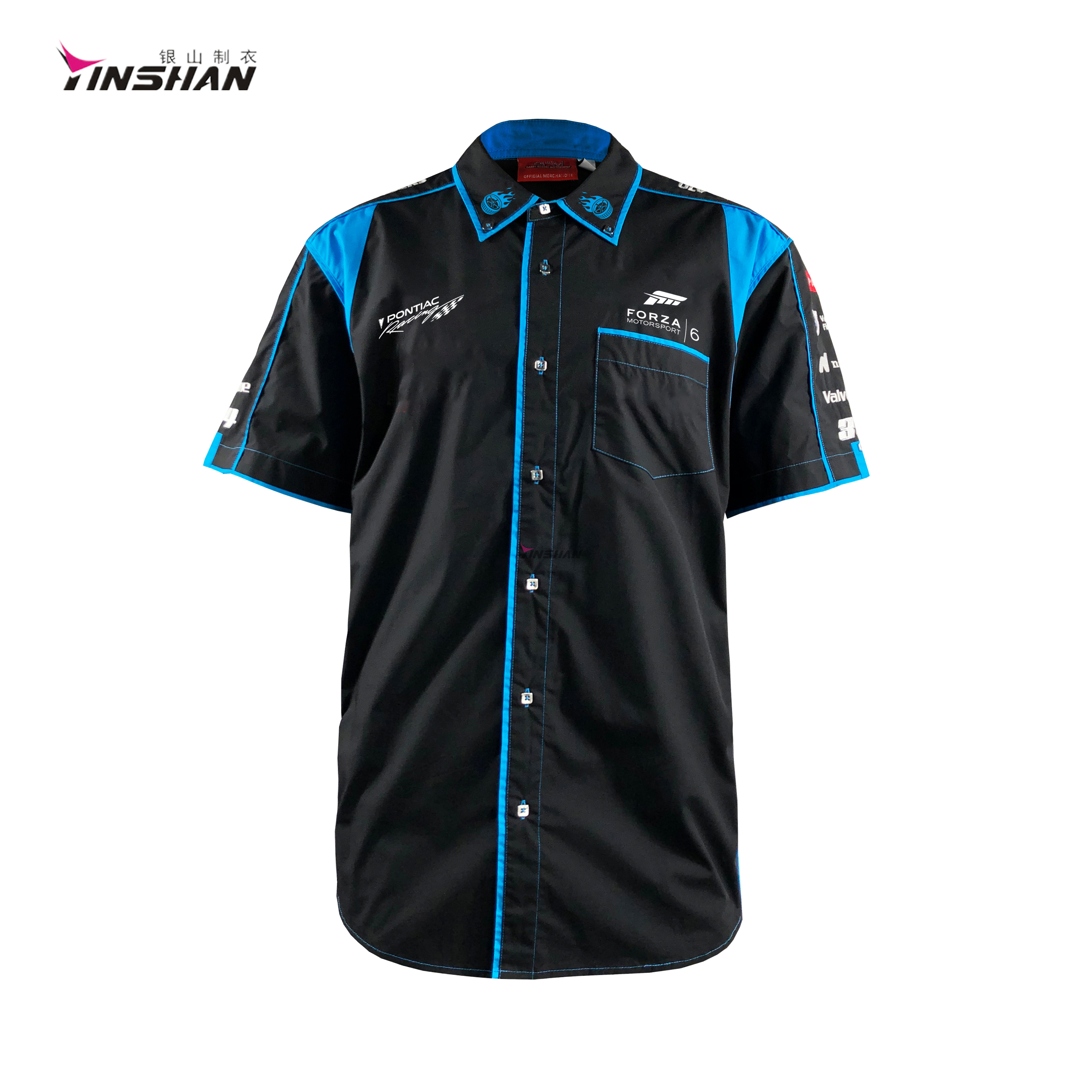 LOGO customized wear-resistant racing short-sleeved shirt