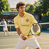 Best Price Custom Design Striped Breathable Mesh Wicking Tennis T Shirt Men Sportswear Tennis High Quality Men T Shirt