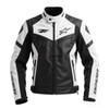 OEM Wholesale Embroidered Logo Armband Leather Stitching Color Stand Collar Concealed Button Motorcycle Jacket