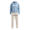 Customized Digital Printing Blended Knitted Fabric Soft Skin-Friendly Fake Two-Piece Fashionable Outdoor Exercise Softball Sweatshirt Set