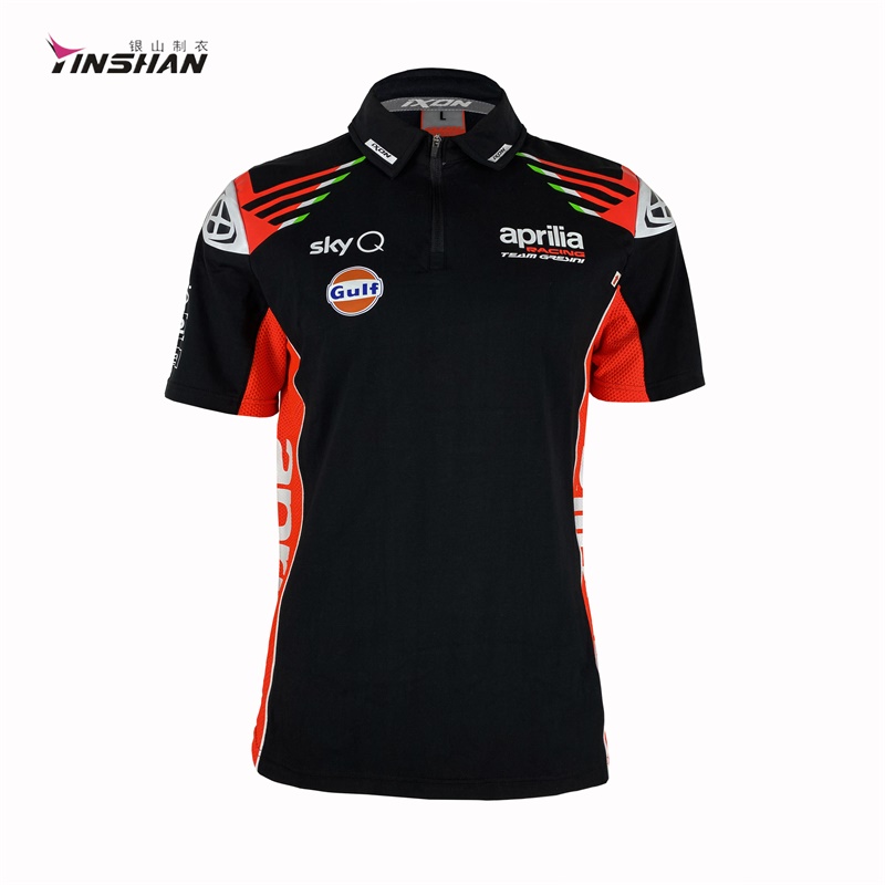Custom Polo Shirt with Logo Printing for Racing Team From Yinshan