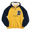 Custom Embroidered Badge Large Size Zipper Hooded Fleece Lightweight Men's Sweatshirt Suitable for Softball Baseball