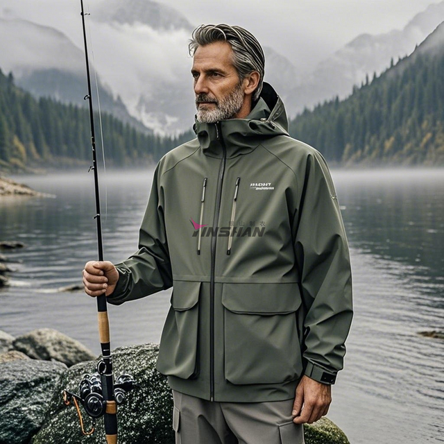 Rain Coat With Custom Logo Windbreaker Jacket Waterproof Plus Size Men's Jackets Manufacturer Hiking Fishing Jacket