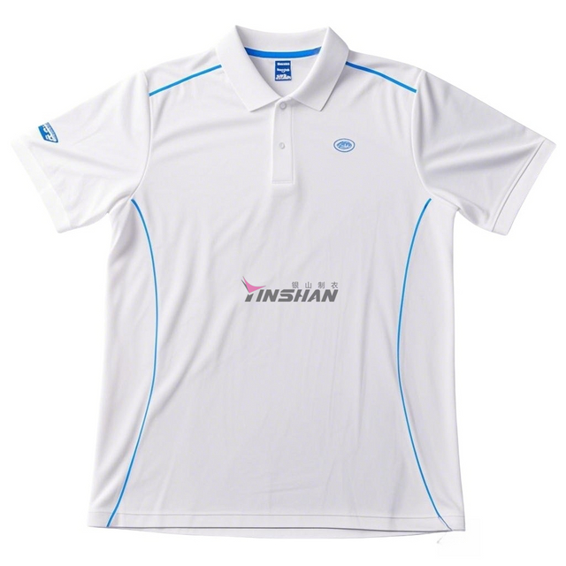 Custom Printed Breathable Quick Drying Salt-alkali Resistant Multicolor Tennis Polo Shirt Fashion Blue Line Sports Buyers