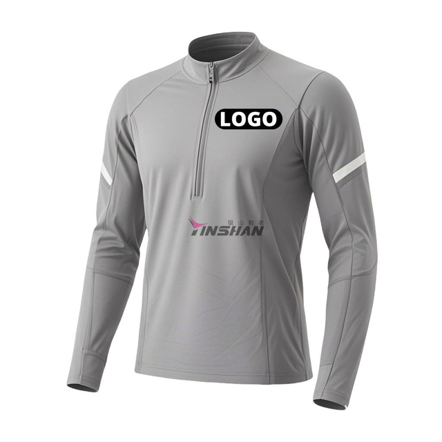 Customized Personalized Logo Blended Non-Fading Breathable Soft Men's Outdoor Fitness Long-Sleeved Training Suit
