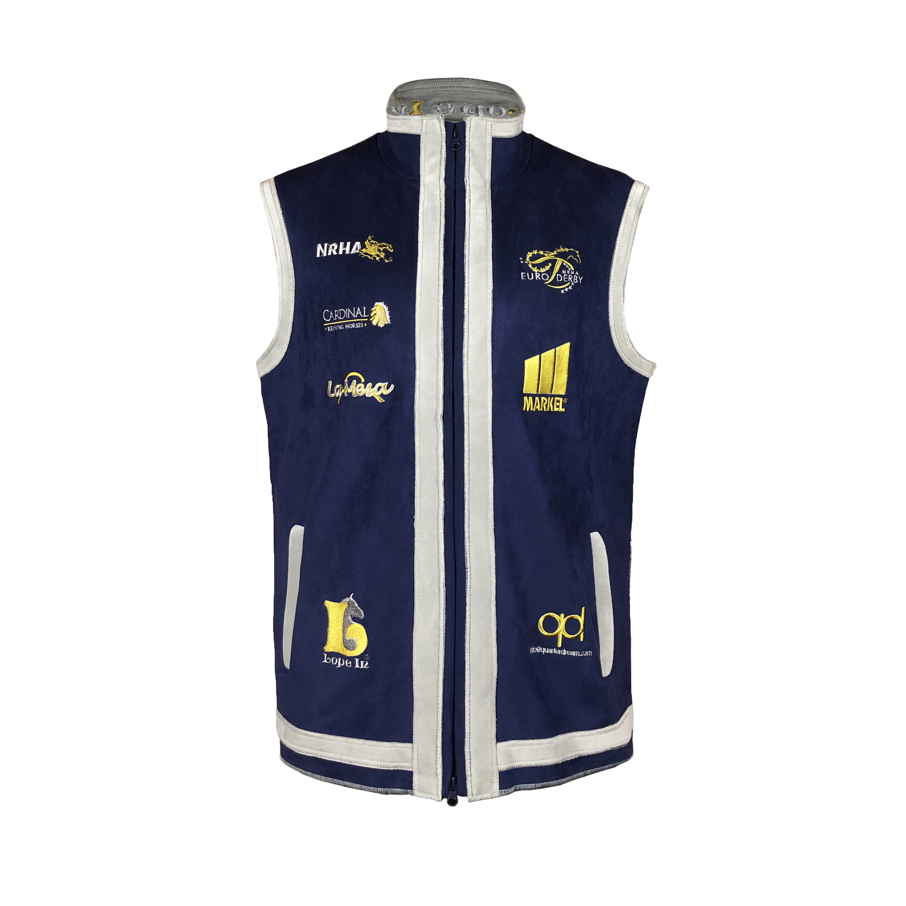 Custom Logo Design Zipper Softshell Sports Vest with High Quality Embroidery 2
