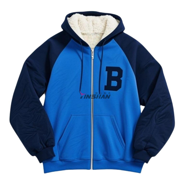 Custom Embroidered Badge Large Size Zipper Hooded Fleece Lightweight Men's Sweatshirt Suitable for Softball Baseball