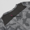 Custom Camouflage Print Splicing Sports Quick-drying Deodorizing Mesh Round Neck Stretch Running Fitness Pickleball T-shirt