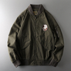 Custom Embroidered Badge Logo Ribbed Cuffs American Workwear Casual European And American Flight Jacket Men's Baseball Jacket