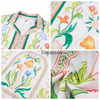 Custom Summer French Beach Travel Holiday Style Floral Illustration Cuban Collar Short-sleeved Shirt Shorts Men's Beach Suit