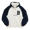 Custom Embroidered Badge Large Size Zipper Hooded Fleece Lightweight Men's Sweatshirt Suitable for Softball Baseball