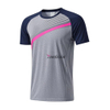 High-End Custom Raglan Sleeve Striped Print Polyester Modal Blend High Stretch Lightweight Pickleball Exercise Sports Shirt