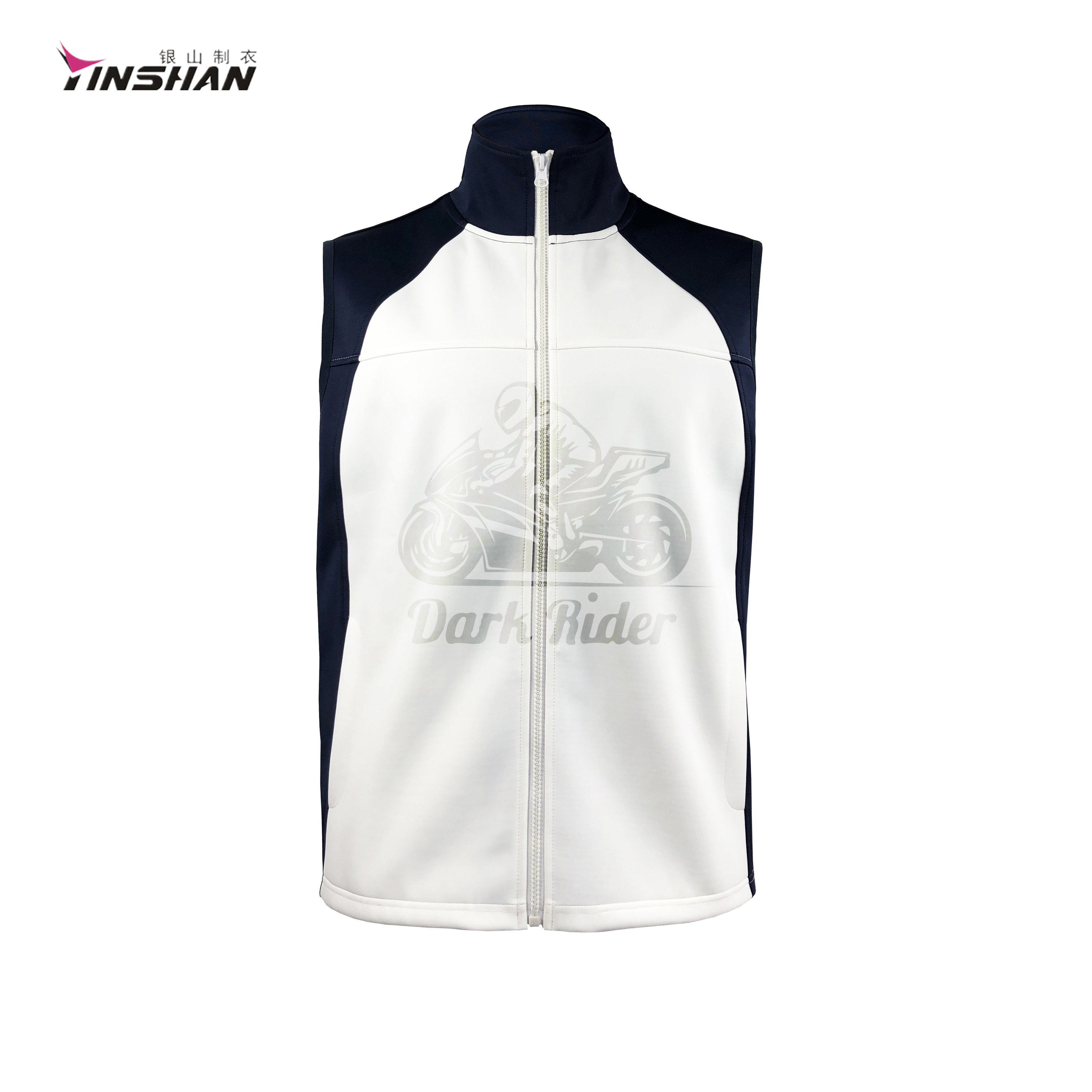 Customized Artwork Design Softshell Sports Vest with Front Zipper 1