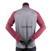 Custom Gray and Pink Contrast Stitching Functional Quick-Drying Sweat-Wicking Fabric Sports Half-Zip Thin Motorcycle Sweatshirt