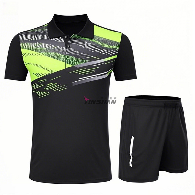 Wholesale Cheap Price Low Moq Men's Digital Printing Anti-Odor Comfortable Breathable Tennis Suit Men's Tennis Suit