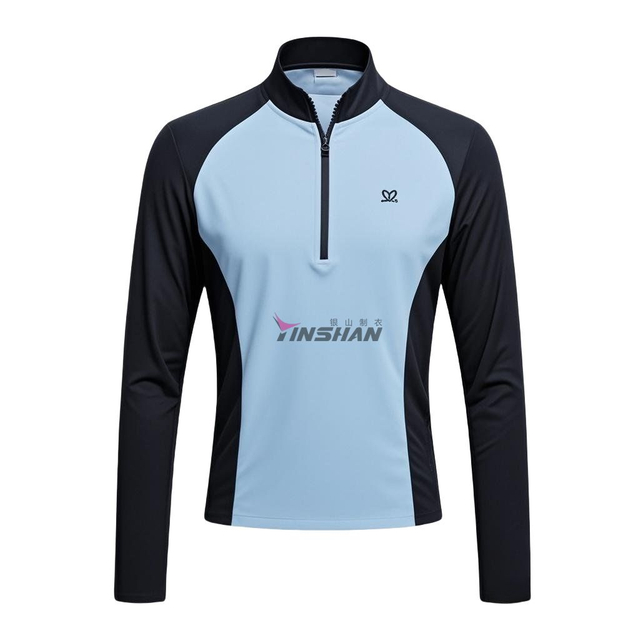 Hot Sale Custom Personalized Lightweight Quick-Drying Anti-Wrinkle Zipper Mid-Neck Long-Sleeved Equestrian Clothing