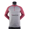 Custom Gray and Pink Contrast Stitching Functional Quick-Drying Sweat-Wicking Fabric Sports Half-Zip Thin Motorcycle Sweatshirt