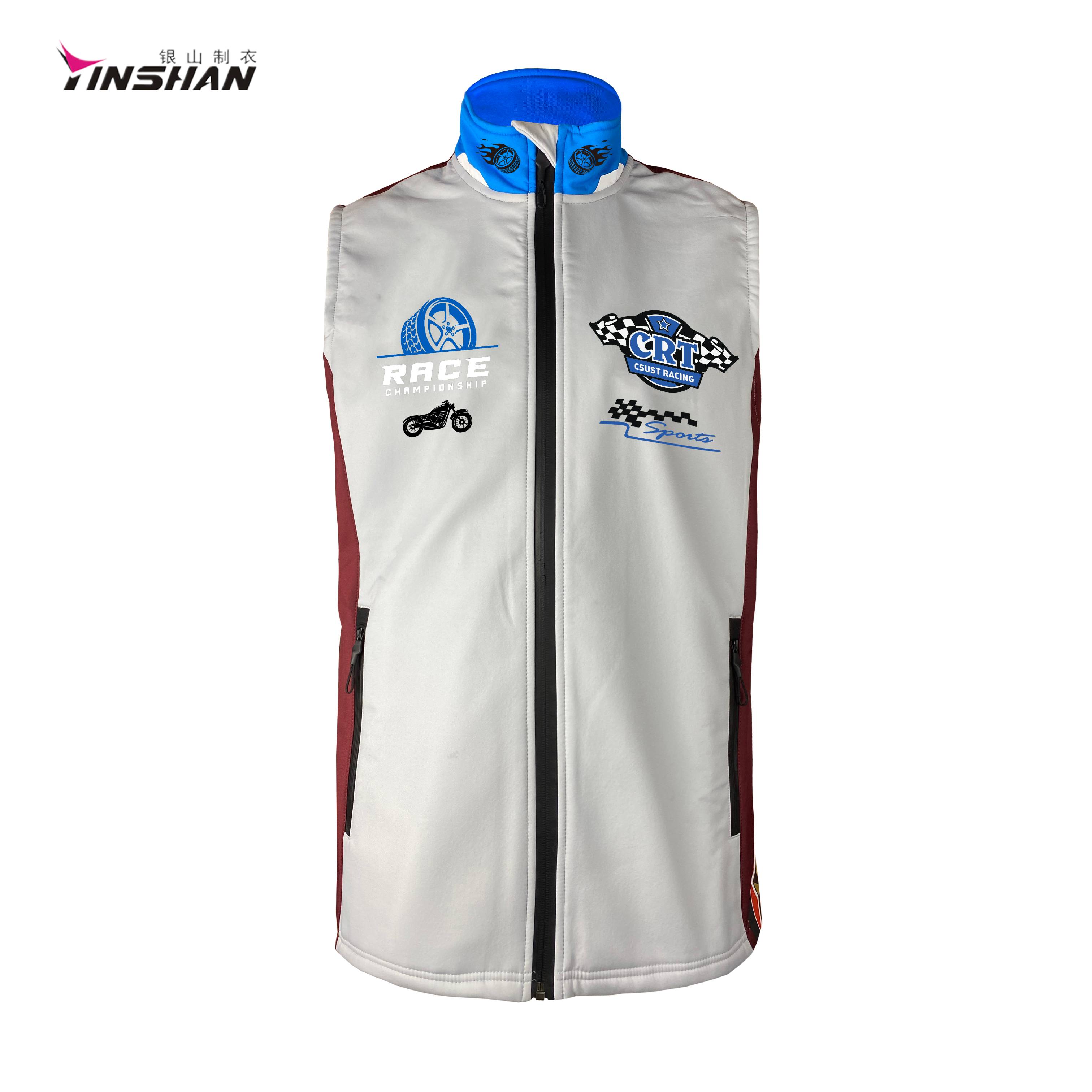 Customized Zipper Sports Vest with Embroidery and Printing For Horse Riding