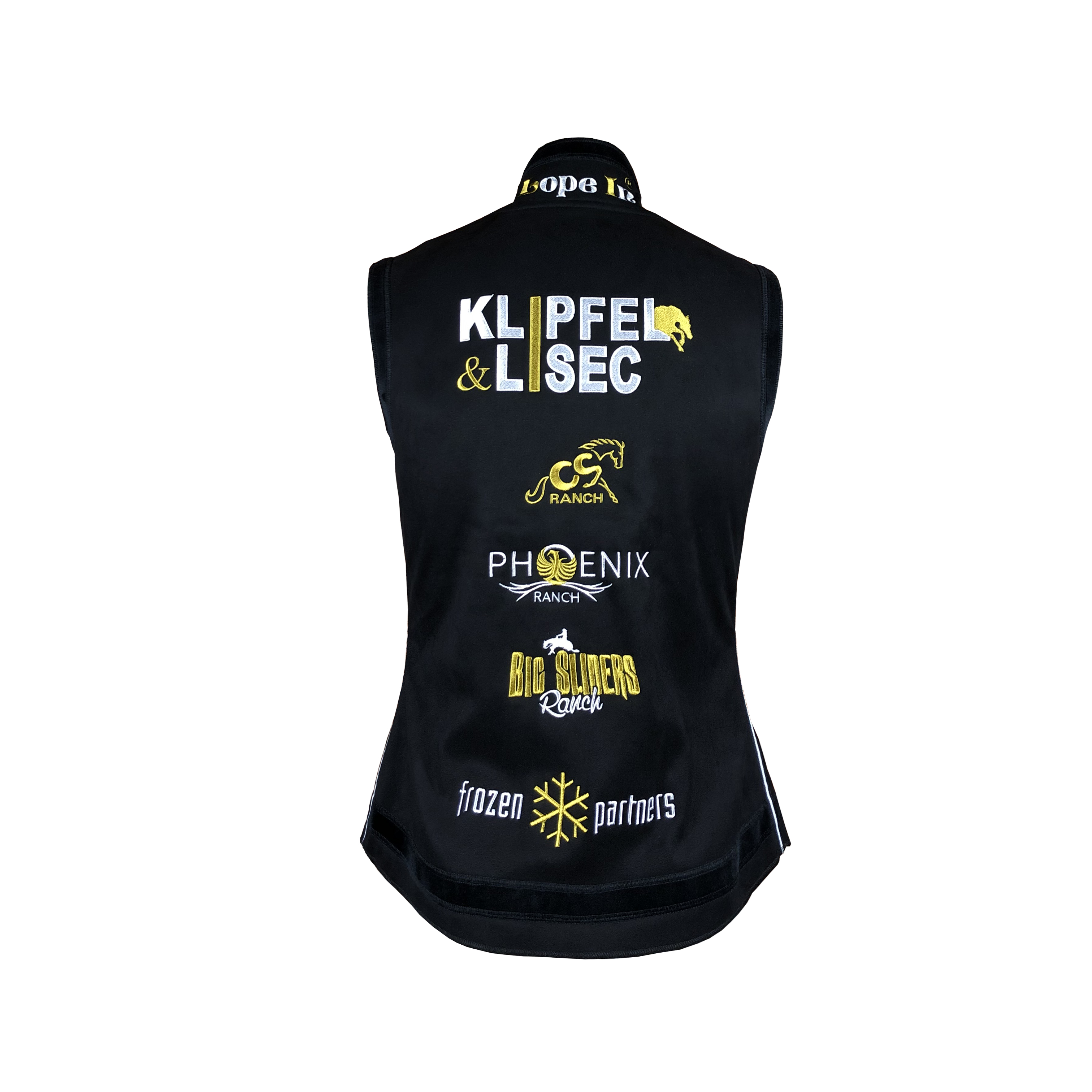 Custom Logo Design Embroidery Zipper Softshell Sports Vest for Horse Riding 2B